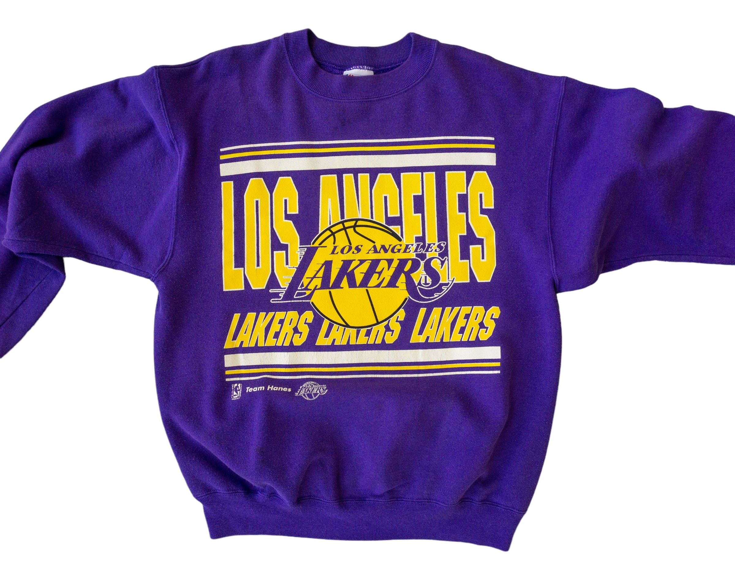 LA Lakers Cotton Fabric Vintage Logo