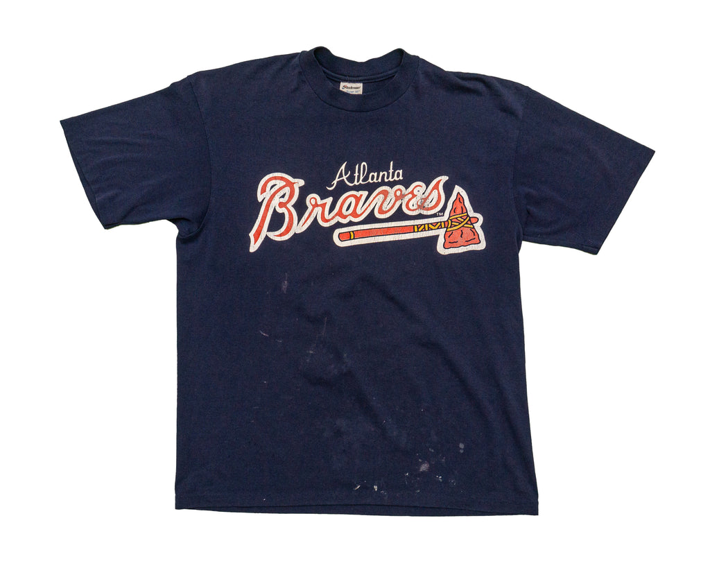 Distressed Mlb Atlanta Braves All Over Print Graphic T-shirt As-is